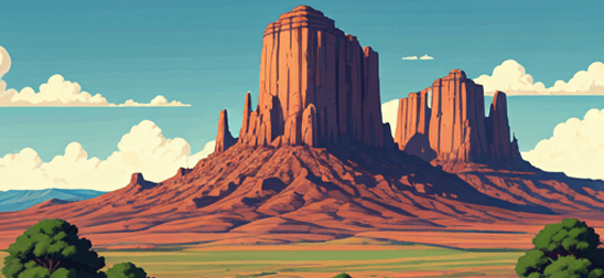 Vintage Texas landscape